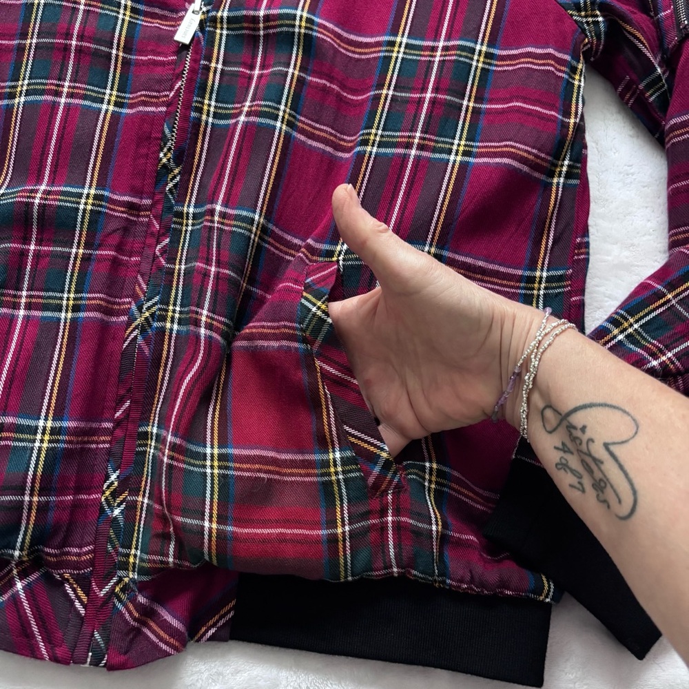 SANCTUARY Tartan Plaid Bomber Jacket--EUC--L - Picture 5 of 16